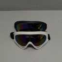 2-Pack Snow Ski Goggles, Snowboard Goggles for Men, Women, Youth, Kids, Boys or Girls (06.black Frame With Multicolor Lens + White Frame With Multicolor Lens)