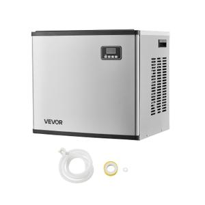 VEVOR Commercial Ice Maker Machine - Head, 360 Lbs/Day Stainless Steel Ice Machine with Self-Cleaning, Scheduled Ice-Making, Adjustable Thickness, Ideal for Restaurant Bar Cafe Hotel - Head Only (New-360LBS/24H)