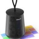 Large Pill Bottle Organizer  Pill Dispenser with 7 Compartments, Pill Box Case with Anti-Mixing Design, Moisture-Proof, Vitamin & Supplement Organizer with Color Labels (Black)