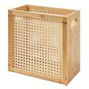 Small-Wicker-Waste-Basket-Trash-Can 3 Gallon/11.6 L Bamboo Mini Rattan Wastebasket Garbage Can Trashcan Wood Trash bin for Bathroom Office Living Room