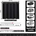 XCBYT Car Window Shades - Upgrade 2 Pack Car Privacy Curtians with Rods for Baby 99% Light Block Window Covers for Camping, Napping, Sleeping, Breastfeeding, Cloth Changing