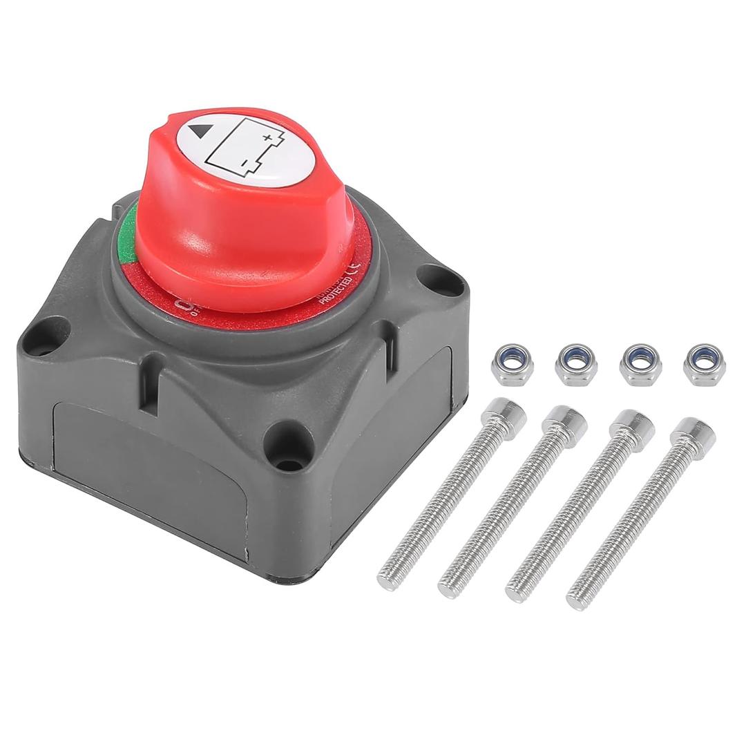 X AUTOHAUX Battery Switch Kit 12V to 48V Cut Off Master Switch Disconnect Isolator for Car Vehicle RV ATV UTV Marine Boat