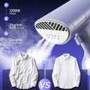 Morus Vacuum Steamer for Clothes, 3600Pa Suction Handheld Clothes Steamer, Remove Dust, 1200W Portable Steamer for Home and Travel, Steamer Iron 2 In 1, 170ml Water Tank (110-120V)