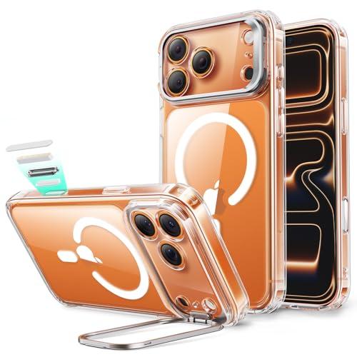 ESR for iPhone 17 Pro Case with Stash Stand, Camera Control Cover Compatible with MagSafe, Military-Grade Drop Protection Magnetic Phone Case for iPhone 17 Pro, Scratch-Resistant Back Cover, Clear