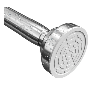 Umimile Shower Curtain Rod, 1 Inch Diameter Adjustable Spring Tension Curtain Rod, 304 Stainless Steel Shower Rod for Bathroom, Windows, Never Rust Non-Slip (Stainless Steel, 57-100”)