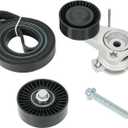 Serpentine Belt Tensioner Bolt Idler Pulley Drive Kit Fit for BMW 128i 325i 325xi 328xi 330i 330xi 525i 525xi 528i 528xi 530i 530xi X3 X5, 3.0L L6, 2006-2013#Replace ADK0022P
