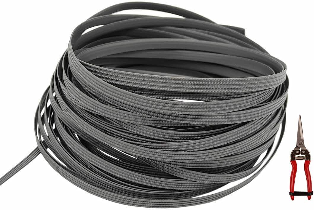 Repair Kit for Wicker Table and Chair, PE Rattan for Outdoor Patio Furniture, All-Weather Wicker for Conversation Set Repair (140 ft) (Grey)