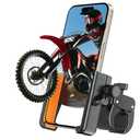 aLLreli Bike Phone Holder [Camera Friendly], 360° Clip-n-Lock Motorcycle Mount fits iPhone 16/15/14/13 and More Phone up to 3.3 inches Wide, Perfect for Bikes, Motorcycles and Scooters
