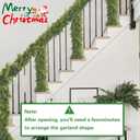 Norfolk Pine Garland, 6FT Green Cedar Realistic for Outdoor Mantle Tabletop Stairs Railing