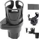 YukaBa Car Dual Cup Holder, Multifunctional Car Cup Holder Expander Adapter, 2 in 1 Adjustable Vehicle-Mounted Cup Stand Extender with 360Rotating Base, to 17oz-20oz Bottled Coffee, Beverage Bottles