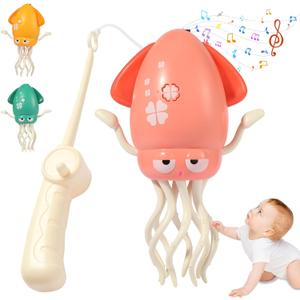 2 x Electric Dancing Squid ToysAutomatic Obstacle Avoidance Sensor Toys Upright & Crawling Two Modes,Rechargeable Magic Dancing Music Squid for Kids Boy Girl Birthday Gifts (Pink)