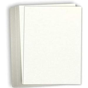 Hamilco Linen Textured Cardstock Paper  8 1/2 x 11" Blank Thick Heavy Weight 80 lb Cover Card Stock for Printer - 50 Pack (Natural)