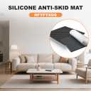 2 x Furniture Pads for Hardwood Floors - 20 Pack Non Skid Furniture Grippers, 2" Square Silicone Anti Slip Pads with Grid Texture, Strong Self-Adhesive Floor Protectors for Sofa, Couch & Heavy Furniture