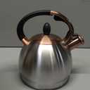 3Quart Whistling Tea Kettle Classic Teapot Stainless Steel Teakettle with Cool Grip for Stovetop (Silver)