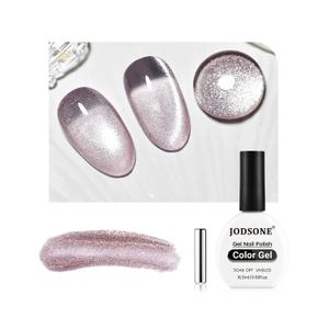 7 x JODSONE 16.5ml Cat Eye Gel Nail Polish Pink Purple Glitter Magnetic Reflective Translucent at Home Salon Design Need U V Curing