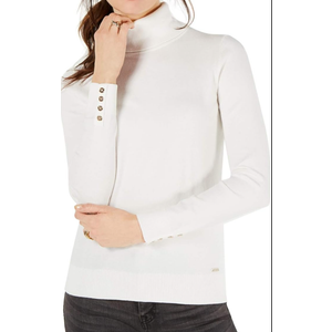 Tommy Hilfiger Womens Button Trim Pullover Sweater, M