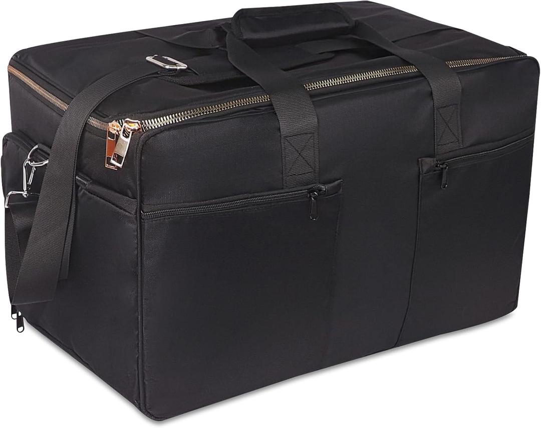 Board Game Bag(Black), Reinforced Padded Board Game Backpack with Shoulder Straps & Carrying Handle & Extra Pockets, Game Organizer & Portable Storage Case