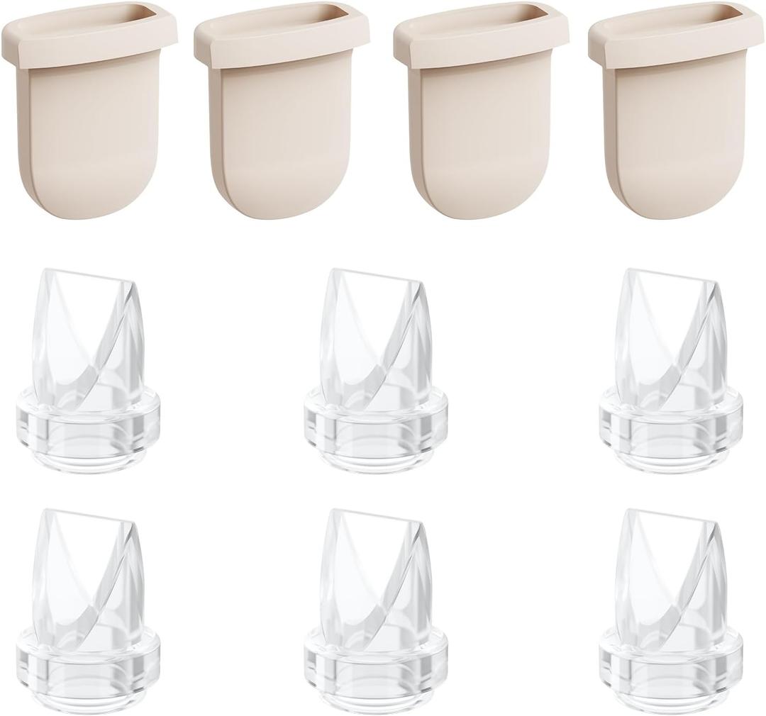 10pcs Breastpump Kits, 6pcs Duckbill Valves and 4pcs Silicone Diaphragms Compatible with eufy S1 Pro/S1/E10/E20 Pump, Replace for Lansinoh Discreet Duo/NCVI/NICEGREEN/Nuliie/Zooawa S32 Model Pump