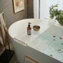 Bathtub Caddy Tray for Luxury Bathroom Bath tub Table Caddy Tray Shelf for Shower with Gold Handles fits All bathtubs
