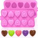 HKNMTT Heart Molds Silicone Valentine's Day Chocolate, Small 10 Love Conversation Shapes Truffle Gifts Bite Size 3D Rose Candy Mould Gummy Jello Gelatin Cute Wax Melt Ice Cube Handmade Soap DIY Making