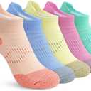Gonii Ankle Socks Womens Running Athletic No Show Socks Cushioned 5-Pairs (6-8)