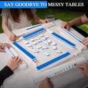 Non-Slip Mahjong Racks with Pushers,19" Tile Holders for Mahjong Game, 430 x 85 x 30 mm / 480 x 85 x 30 mm