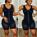 SHAPERX Women's Fajas Colombianas Tummy Control Shapewear Postpartum Full Body Shaper Butt Lifter Bodysuit (Black, 3XL)