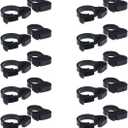 Double Gripping Nylon Hose Clamps, Snap Grip Nylon Plastic Hose Clamps (15.2-17.0mm (5/8inch), 20pack)