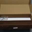 Boswillon Floating Shelves Set of 2, Farmhouse Wall Shelves with Lip, Display Picture Ledge Shelf for Bedroom, Living Room, Bathroom, Kitchen - Walnut (15.7 in)