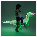 Minetom Inflatable Dinosaur Costume with LED Lights,Vivid Funny Inflatable Halloween Costume for Kids-Child (4-8 Yrs) Unisex