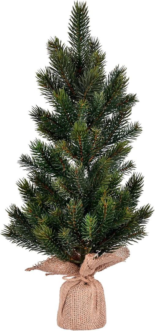 Vickerman 30" Balsam Fir Sapling Artificial Christmas Tree, lit - Faux Fir Christmas Tree - Seasonal Indoor Home Decor