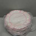Two's Company Pink Bamboo Touch Dinner Plates, 11-Inch, Melamine, Set of 5