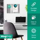 9 inches x 6.5 inches Stainless Steel Plate for Magnets, 3M Adhesive Back, Mounting Screws, Ideal for Magnetic Shelf, Spice Holders, Fridge Magnets. Mount Anywhere! (Silver, 1 Pack)