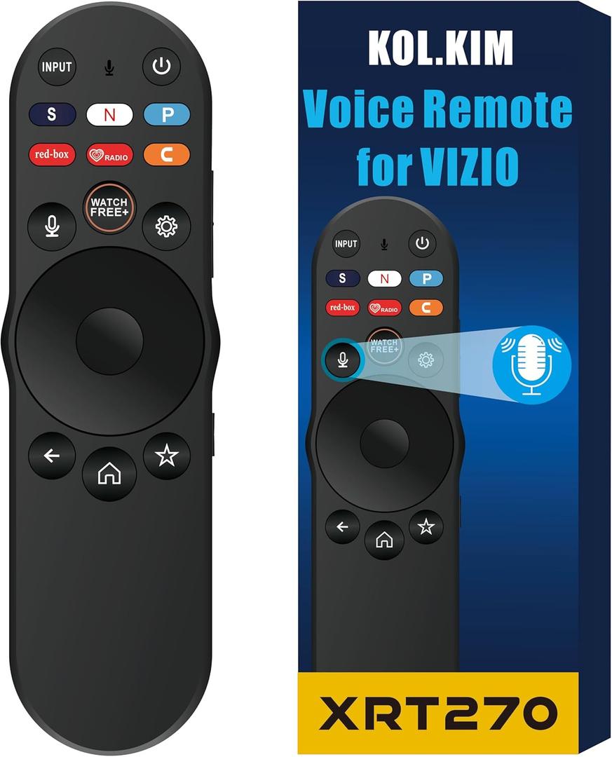 XRT270 Voice Remote for Vizio TV Remote Smart TV Remote Voice Vontrol for Vizio Control Replacement Quantum Pro 4K QLED HDR Smart VFD40M-08 D24fM-K01 D24f-J09 XRT270 Vision Replacement