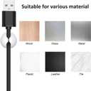 Cord Holder Cable Clips, 12PCS Self-Adhesive Wire Management Keeper Cord Organizer Charger Holder for Desktop USB Charging Cable Nightstand Power Cord Mouse Cable Wire PC Office Home (White)