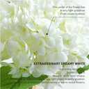 5pcs Realistic Fake White Flowers Artificial Silk Hydrangea Flowers Artificial Flowers Faux Hydrangea Stems for Bouquets Home Table Centerpieces Outdoor Wedding Office Family Party Decoration