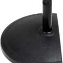 33 lb Half Round Heavy Duty Base Stand Weight for Outdoor Patio Market Umbrella, Black