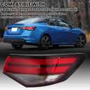 Tail Light Assembly Compatible with 2020 2021 2022 2023 Nissan Sentra Halogen Outer Replacement for 265506LB0A NI2805121 Right Passenger Side(Bulbs Included)