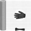 48in x 100ft Hardware Cloth Hot-Dip Galvanized Welded Wire Mesh - Heavy Duty 23 Gauge Chicken Wire Fencing for Garden, Chicken Coop, Rabbit Cage, Rodent & Predator Protection