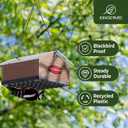 Kingsyard Upgraded Upside Down Double Suet Feeder for Outside Hanging, Squirrel-Proof Metal Edging, Wild Bird Feeder with Metal Weatherproof Roof, Attracting Woodpeckers, Nuthatches, Titmouse