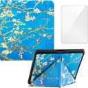 Case Compatible with 8" Kobo Forma(Model N782, 2018 Release Version), Includes a Screen Protector - Premium PU Leather Cover with Auto Sleep/Wake (One Size, Wintersweet Blue)