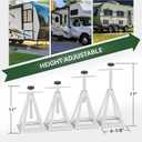 RVGUARD RV Stack Jacks 4 Pack, Aluminum Stabilizer Jacks for RV Trailer Camper, Single Support Up to 6000 Lbs, Adjustable from 11" to 17"