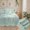 RUVANTI 100% Cotton Flannel Sheets Full Size - 4 Piece Warm, Soft & Breathable, Deep Pocket, Double Brushed Cozy All Season Bedding Set, Mint