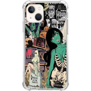 Halloween Aesthetic Case Compatible with iPhone 15 Plus, Spooky Horror Halloween Phone Case for iPhone 15 Plus, Cool TPU Protective Phone Case Cover