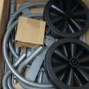 VEVOR Hose Reel Cart, 200/300 ft High-Pressure Garden Hose Cart, Hoses Reel Carts with Two Wheels, Handle & Heavy-Duty Mesh Storage Basket, Portable Hoses Reels for Garden Watering, Car Washing
