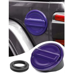 Savadicar Gas Cap Cover, Fuel Filler Tank Door Compatible with 2018-2025 Jeep Wrangler JL JLU 4xe 2 and 4 Door, ABS + Aluminum Alloy Structure, Replacement Accessories, Purple