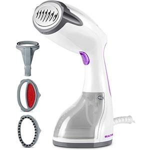 BEAUTURAL Steamer for Clothes, Portable Handheld Garment Fabric Wrinkles Remover, Aluminum Heating Plate, 35-Second Fast Heat-up, Large Detachable Water Tank (Only for 120V)