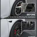 BASENOR 2024-2020 Tesla Model Y 21 Inch Wheel Rim Protector ABS Rim Guard Hubcap Curb Rash Cover (Proprietary Design) Protection Tire Trim Rings for Model Y Exterior Accessories