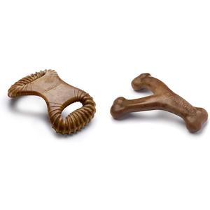 Benebone Dental Durable Dog Chew Toy for Aggressive Chewers, Real Bacon, Made in USA, Small & Wishbone Durable Dog Chew Toy for Aggressive Chewers, Made in USA, Small, Real Bacon Flavor Benebone Dental Durable Dog Chew Toy for Aggressive Chewers, Real Bacon, Made in USA, Small & Wishbone Durable Dog Chew Toy for Aggressive Chewers, Made in USA, Small, Real Bacon Flavor