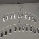 Leggings Hanger, Closet Organizers and Storage with 10 Clips, Legging Organizer for Closet Hanging, Holds Leggings/Jeans/Hats/Shorts/Socks (2pcs-White)